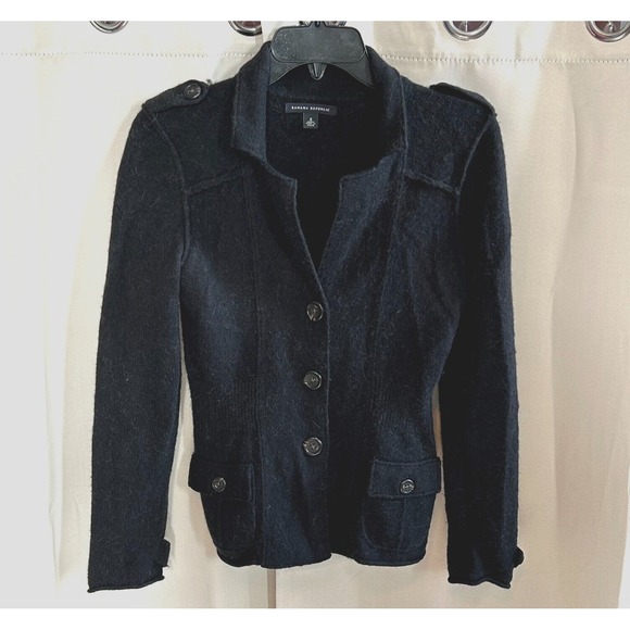 Banana Republic Jackets & Blazers - Banana Republic Womens Jacket XS Gray Alpaca Wool Blend Preppy Coat Y2K 17099x